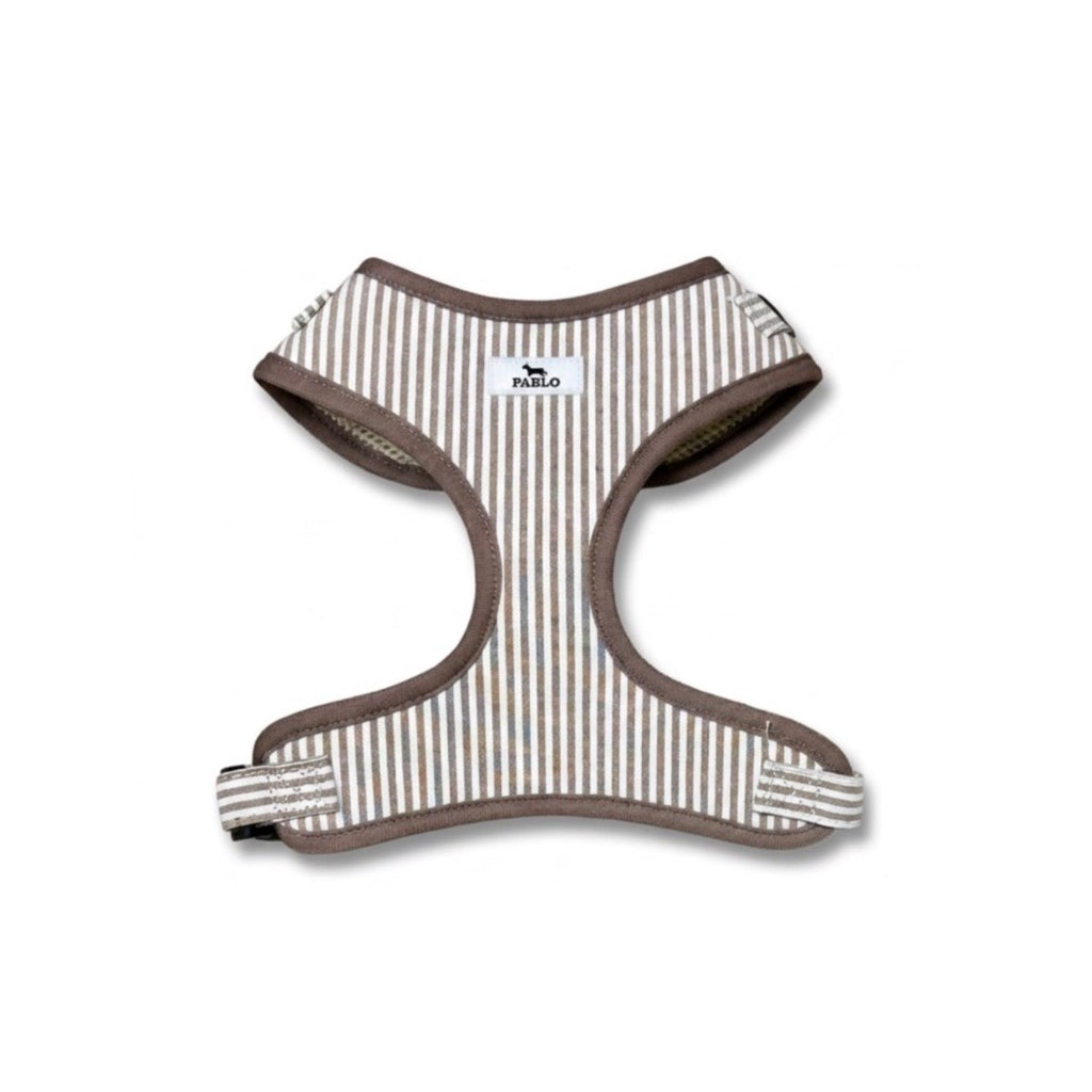 “PABLO” brown stripe harness - רתמה פסים חומה ״פאבלו״